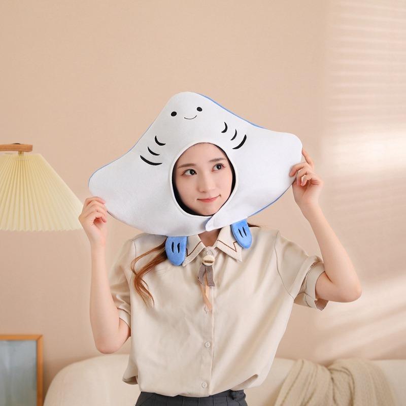 Hat Devil Fish Hood Hat, Funny Halloween, Photo Props, Cartoon Hood, Performance Props