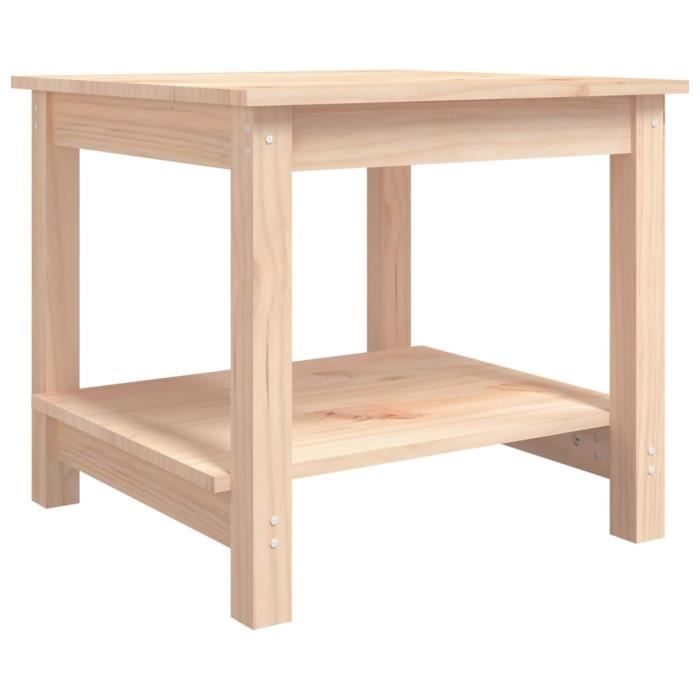 VidaXL Table basse 50x50x45 cm Bois massif de pin 822277