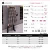 Asymmetrical Flared Midi Glen High with J-Scott Skirt, Length, Plaid, Waist, Tweed, Belt, Brown, JS23-BR-M
