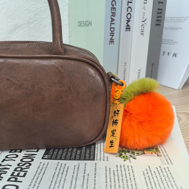 ZIRUNKING Soft Plush Ball Key Chain Rex Rabbit Fur Car PomPom Pendant Keyring pompom Bag Pendant