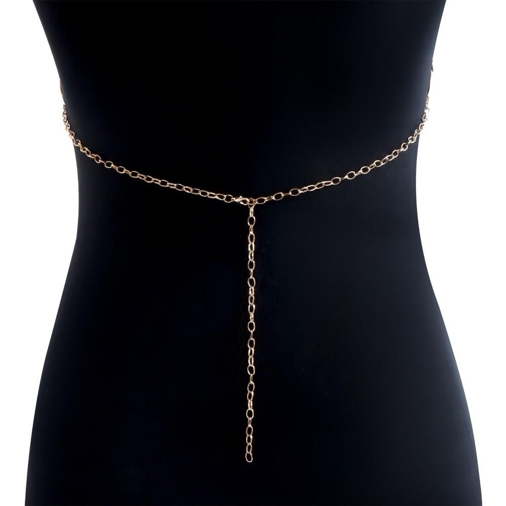 Multi-layer Women Body Chain Metal Bra Body Jewelry Trendy Bikini Waist Chain  Costume Accessories