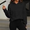 Women's Hooded Sweatshirt Fashion Solid Color Casual Top Pullover