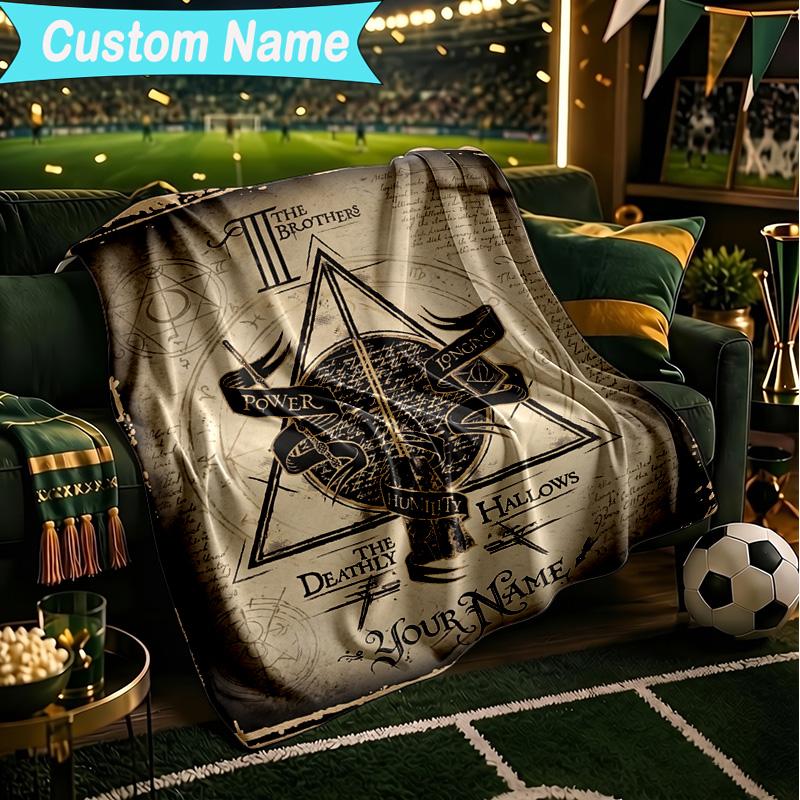 1PC Custom Name Blanket Magical Aura Witch Flannel blankets Patterns Throw Blanket All-Season Soft Gift for Couch, Bed, Camping, Birthday gifts