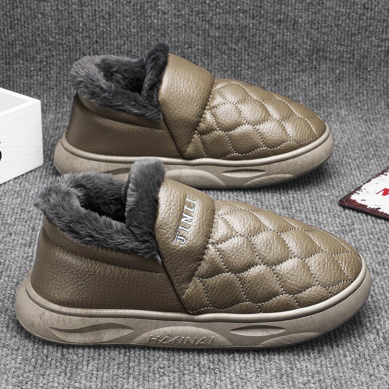 

Cotton slippers new outer wear men s bag heel waterproof home warm velvet winter men with heel thickened cotton shoes 45 верблюд