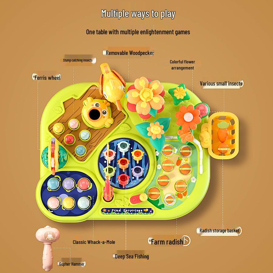 Farm Paradise Multi-Function Game Table: Early Education & Parent-Child Interaction Toy