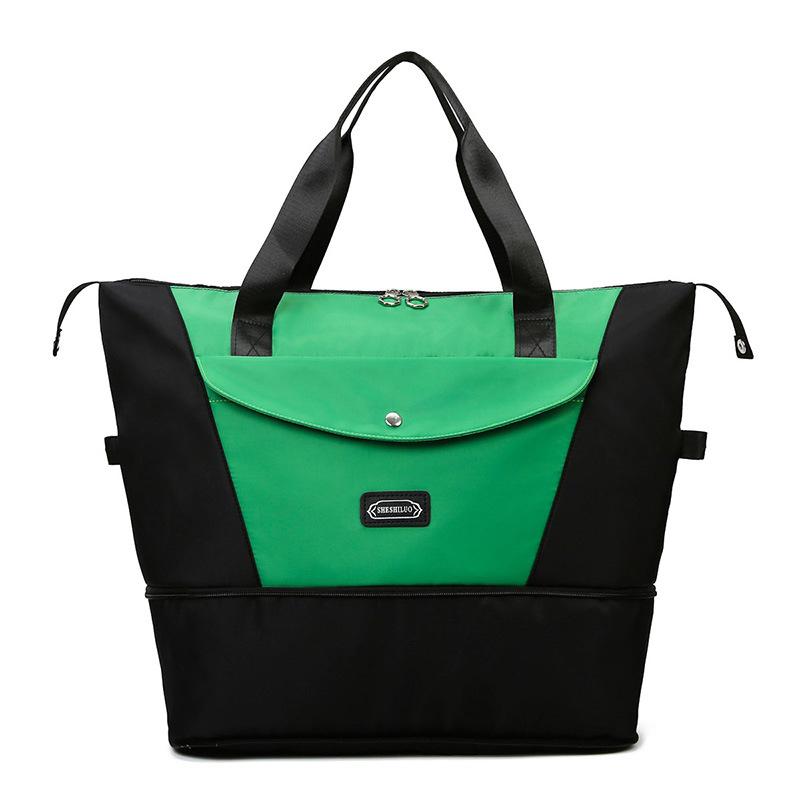 Travel bag Large capacity Portable travel Business trip Luggage storage bag Yoga fitness bag Expansion dry and wet separation