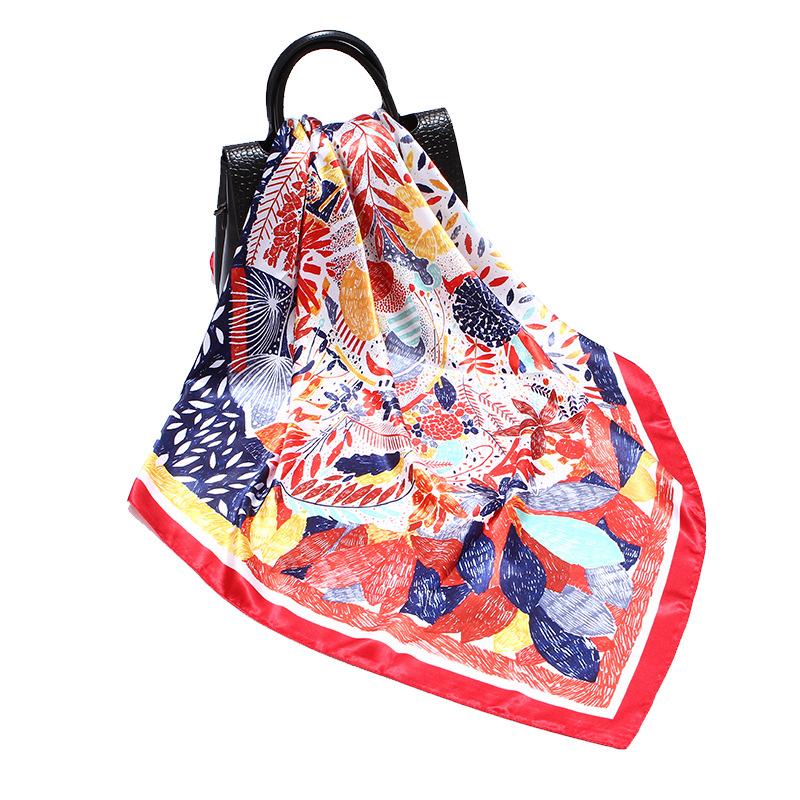 Wysokiej jakości luksusowe jedwabne szale z pałąkiem na głowę szaliki szalik dla kobiet łańcuszek jedwabny szal damski dekoracyjny szal