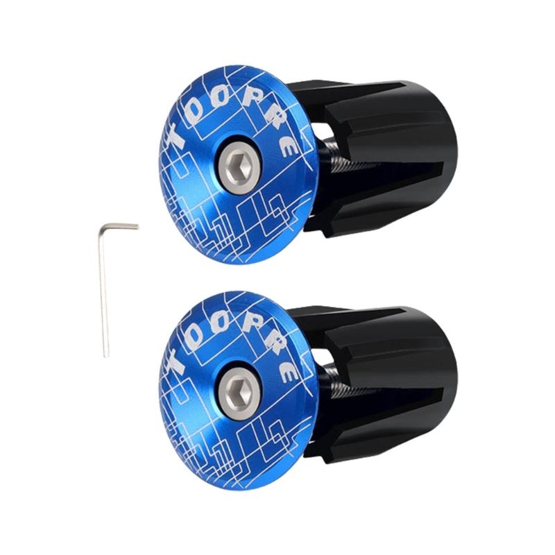 

Multicolor Bicycles Handlebars Plugs Corrosions Proof Durability Bike Bar End Plugs for Customizing Cycling Installion синій