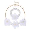 Imitation Pearls Necklace Flower Pendant Necklace Beaded Bracelet Children Necklace Suitable for Elegant Outfits