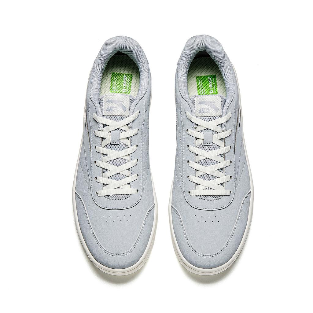 Anta Active Skateboard Shoes Men's Low Top Frost Tower Gray/Ivory White 6 912618099-6