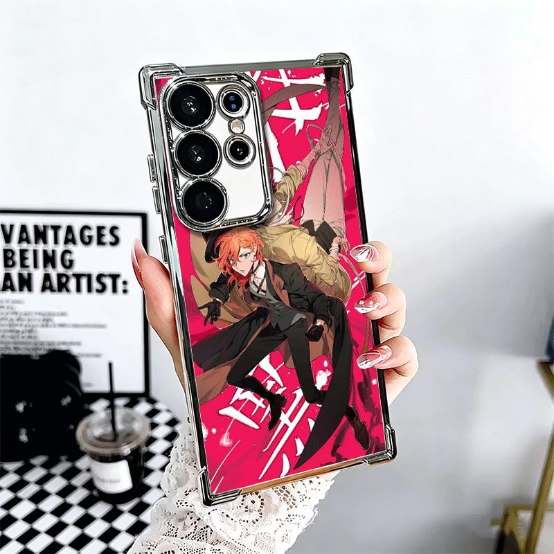 

Bungo Stray Dogs Double Black Soft Phone Case For Samsung Galaxy S26 Ultra S25 Edge S24 FE S23 Plus S22 S21 + S20 Plating Anti-F Samsung S24 Plus