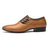 Classic Men Dress Shoes Slip on PU Leather Shoes for Men Plus Size Point Toe Business Casual Men Formal Shoes for Wedding 2024