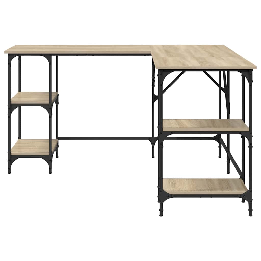 Desk Sonoma Oak Finish 139 x 139 x 75 cm Particleboard