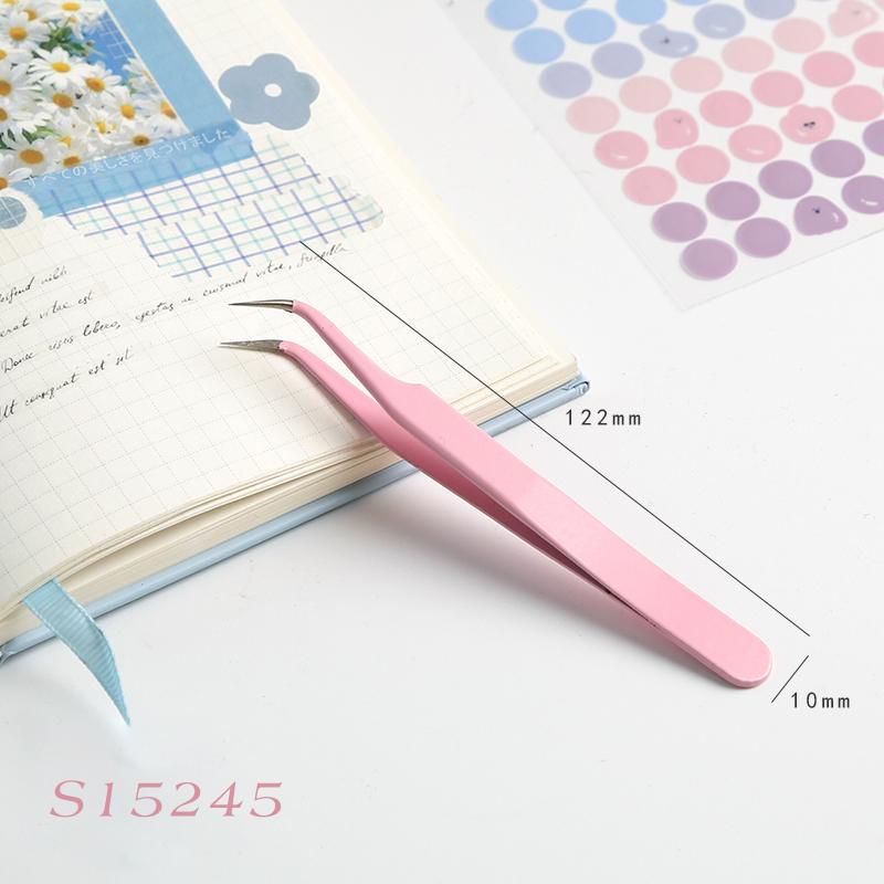 Mr.paper 8 Styles Candy Color Multifunctional Tweezers Creative Small Fresh Stainless Steel High Elastic Hand Account Clip