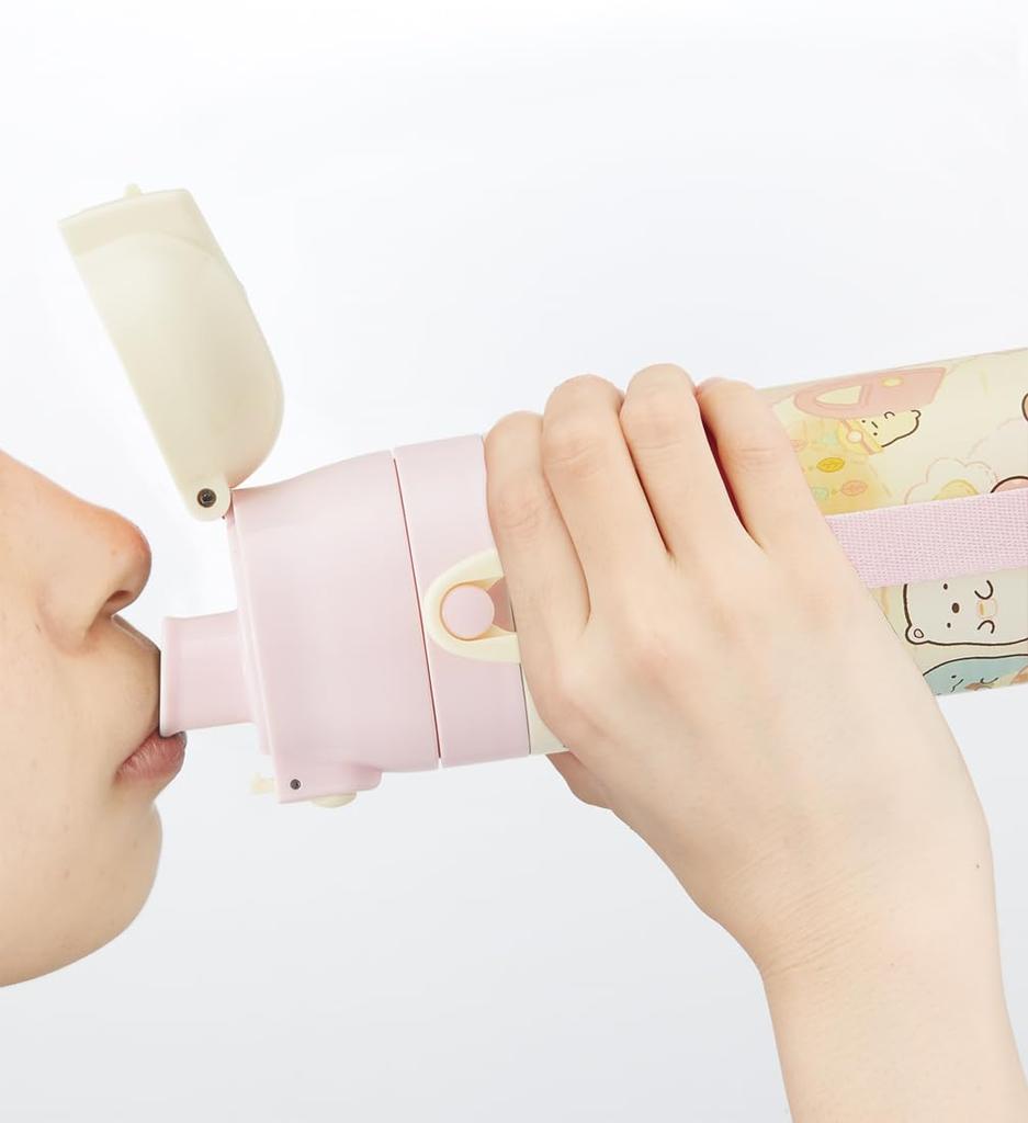 Skater Stainless Steel Water Direct Cup Sumikkogurashi Lightweight and For Thermal and Cold Water Sports Water Children's Bottle, 2-way, Drinking,