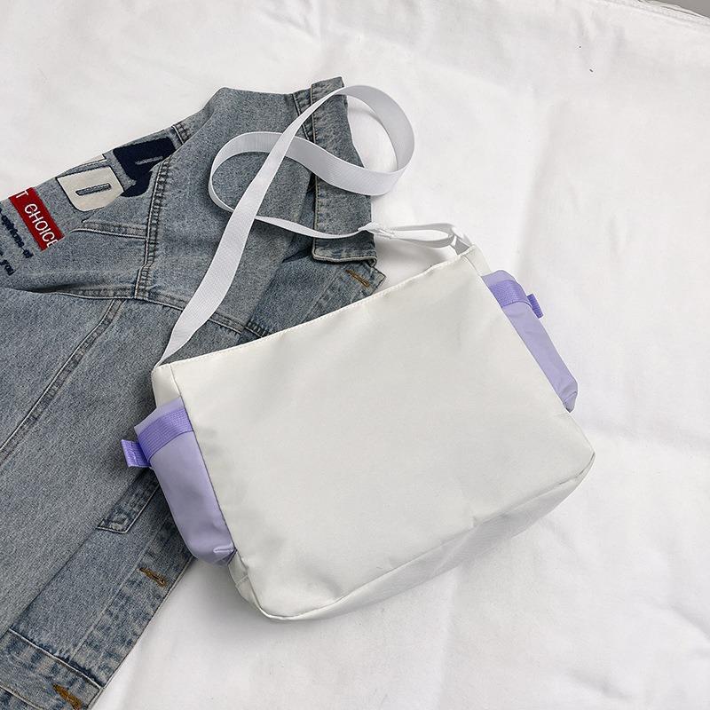 Campus versatile simple solid color Zagu transparent girl JK two-dimensional baby bag shoulder messenger bag