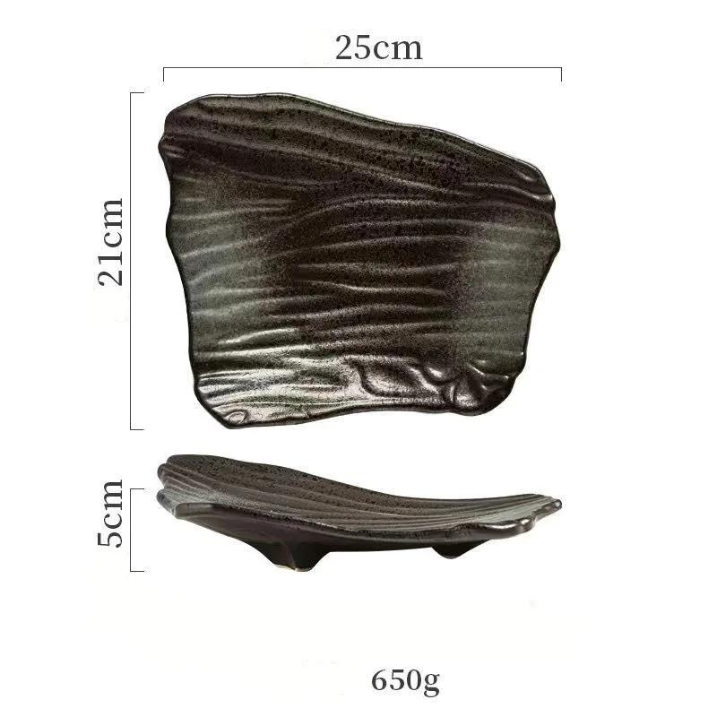 Japanese Special Dish Ceramic Shaped Plate Large Size Dish Home Vintage Japanese Sushi Plate Restaurant Tableware