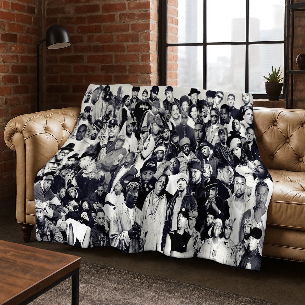 Legends Rapper Collection HIP HOP Rap Star Art Flannel Blanket,Cozy Soft Throw Blanket for Home Bedroom Bed Sofa Cover Gift Kid