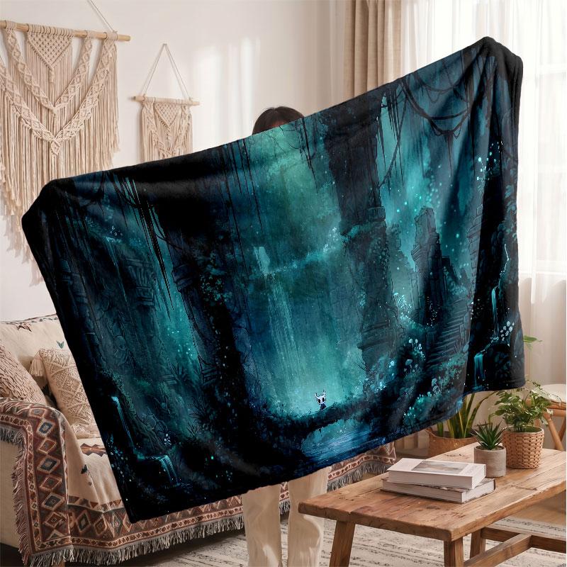Warm Flannel BlanketHollow Knight Soft Cozy Throw Blanket for Bedroom Couch
