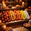 Dia De Los Muertos Decoracion Multicolor Marigold Garland With Plastic Decor For Party Venue Decoration
