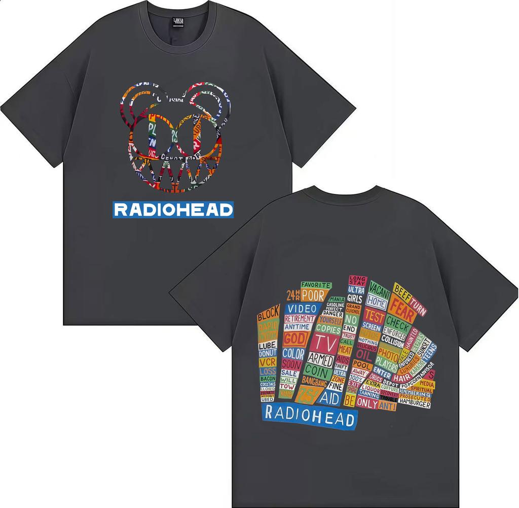 Radiohead T Shirt Hot Sale Popluar T Shirts Mens Womens Short Sleeves Aesthetic Oversized Loose Casual High Street Y2K Clothing