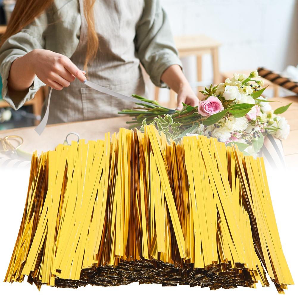 

3200 шт. ПЕТ скруток 10 см для пакування цукерок, хліба, пакетів, льодяників, десертів, для запечатуванняЗолотий 10 см3200 шт. золотий