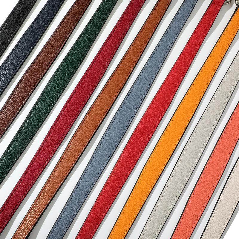 Litschi-Narben-Handtaschenriemen: Einzelschulter & Doppelring-Hardware