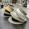 Natural Malan Straw Hat Children's Fashion Flat Top Top Top Hat Old Money Wind Seaside Vacation Sunshade