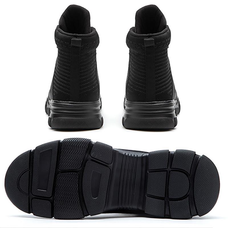 Fashion Safety Boots Men Steel Toe Work Shoes High Top Safety Work Boots Male Anti-Smash Construction Protective Footwear
