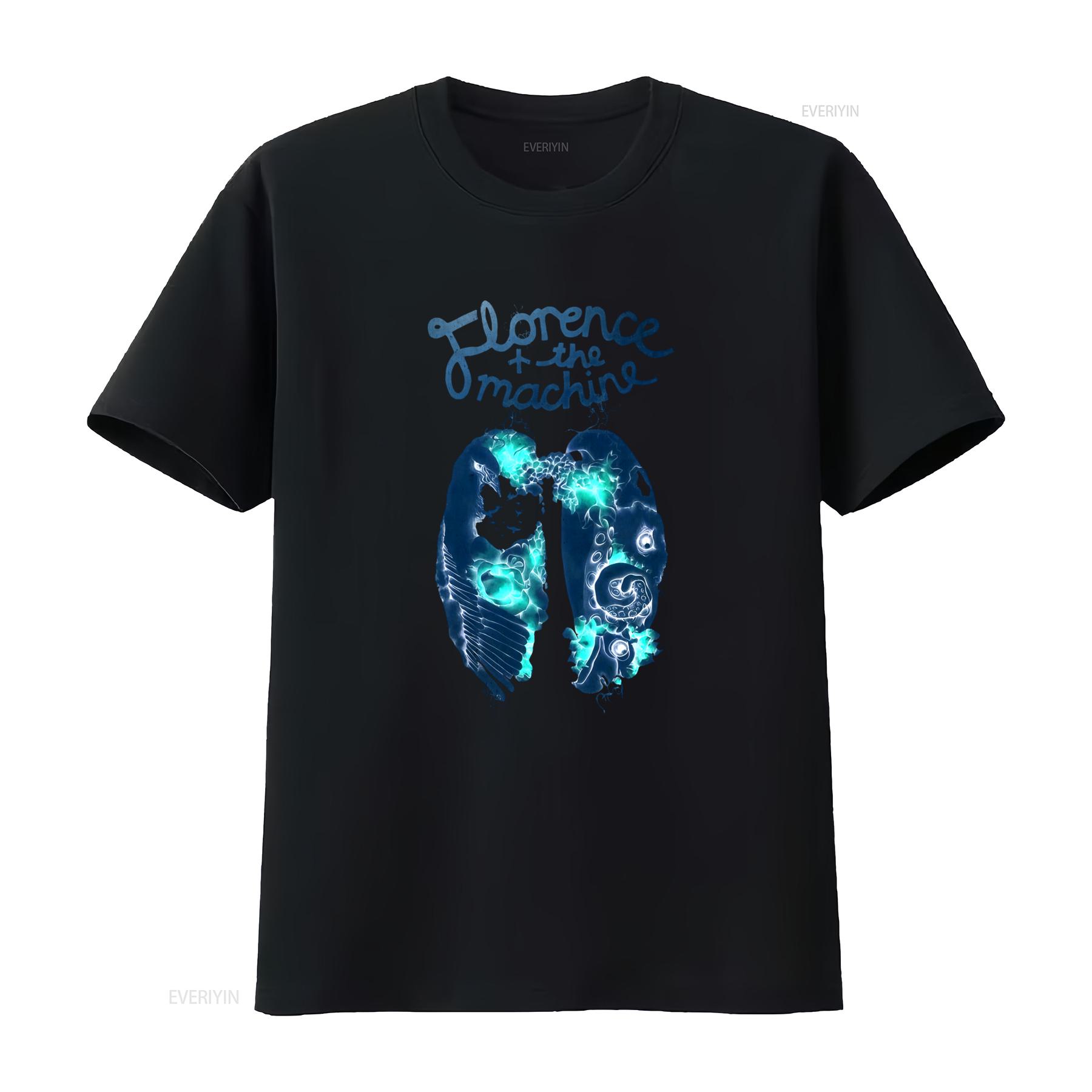 

New Florence the Machine Lungs 2009 Band Tour Glow in Dark T Shirt FR371 vintage Washed Soft Unisex Breathable 4XL