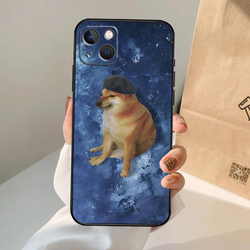 Funny Cheems Doge Case For iPhone 16 15 14 13 11 12 Pro Max XS X XR Plus Back Cover For iPhone 16 15 14 12 13 Mini