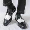 Luxury Designer New Men's Pointed Mixed Color Lace Up Casual Shoes Male Formal Wedding Dress Homecoming Footwear Zapatos Hombre
