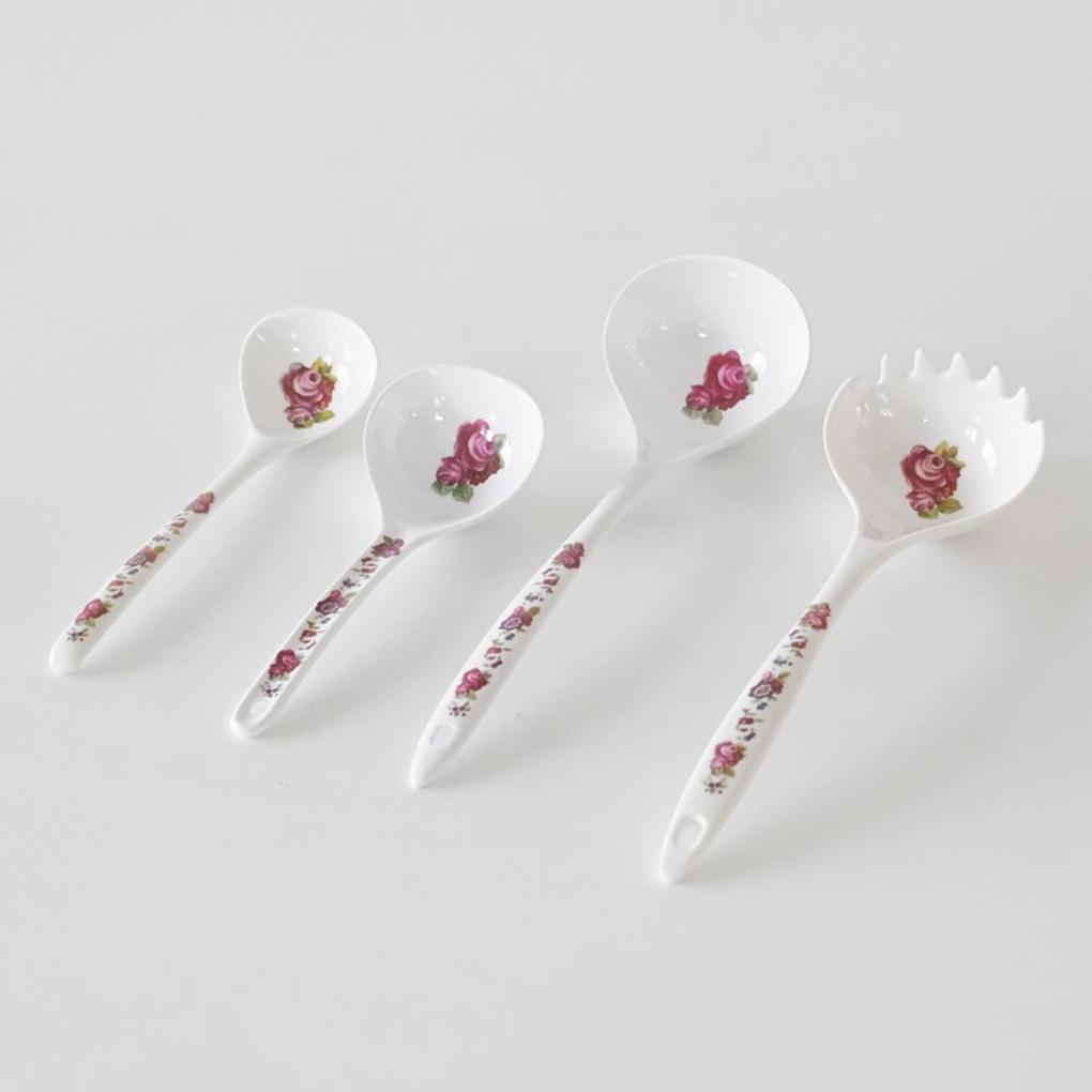 Vintage Blume Melamin Kochgeschirr Nudelsuppe Löffel