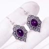Amethyst Gemstone Handmade Solid 925 Solid Sterling Silver Jewelry Anniversary Earrings For Her