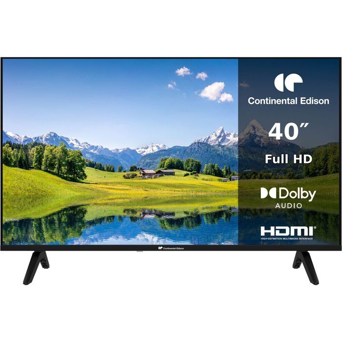 Continental Edison - Celed40fhd26b6 - Led-Fernseher Fhd 40'' (101 Cm) - Nicht Smart - 3X Hdmi - 2X Usb - Schwarz - Bild 2