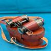 Maritime Brass Binocular Nautical  Spyglass Scope with Genuine Leather Box Hanging  Nautical  Monocular