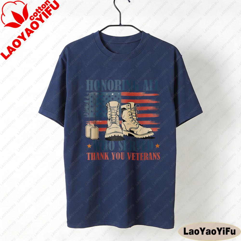 US Honoring All Who Served T Shirt Thank You Veterans Tops Veterans Day Women Fashion Clothes Ropa Mujer Oneck T Shirt
