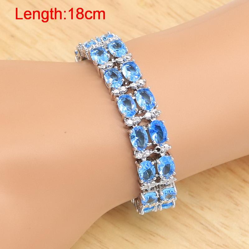 Blaues Halbedelstein-Dubai-Armband für Frauen Hochzeit Geburtstags-Schmuck