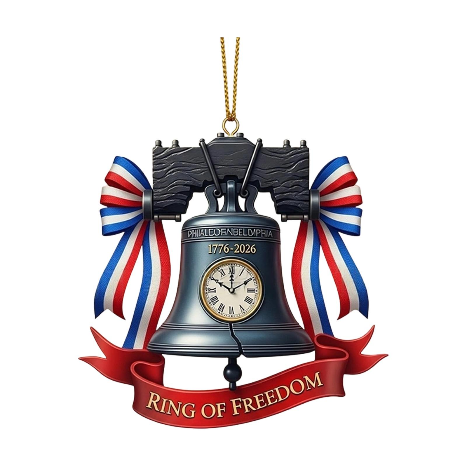 2D Acrylic Ornament USA 250th Anniversary - Commemorative Patriotic Hanging Decor For Home, Car, & Events One Size