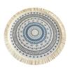 Yousheng Vintage Round Coasters, Pastoral Cotton Linen Placemats, Soft Jute Tassels Drink Mats, Handwoven Table Pads Mats Accessories