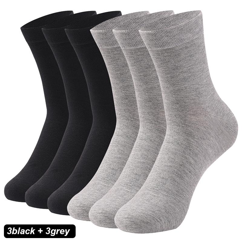 6 Paar Herrensocken aus Baumwolle, atmungsaktiv, schwarz/weiß, für den Frühling und Sommer, Übergröße EU 40–47