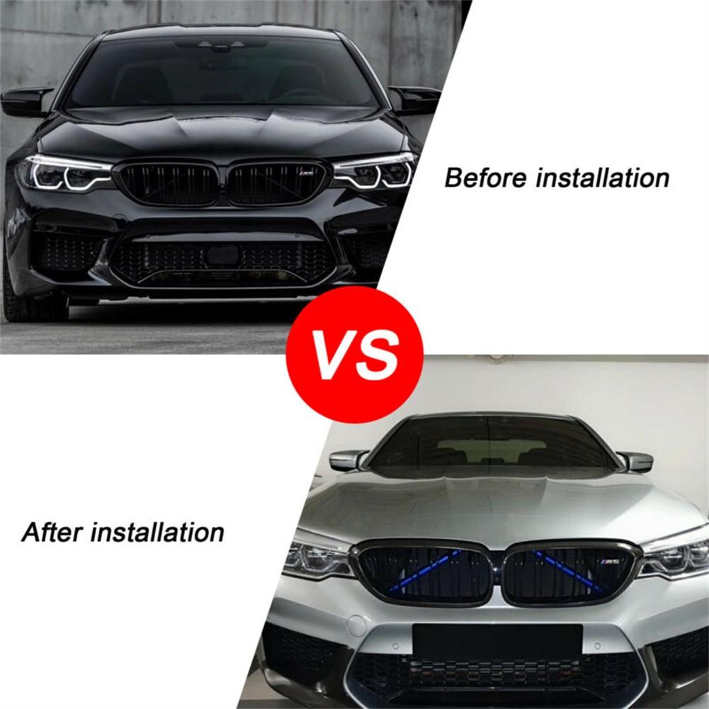 Strips Grille Trim ABS Accessories Auto Bar Blue Car
