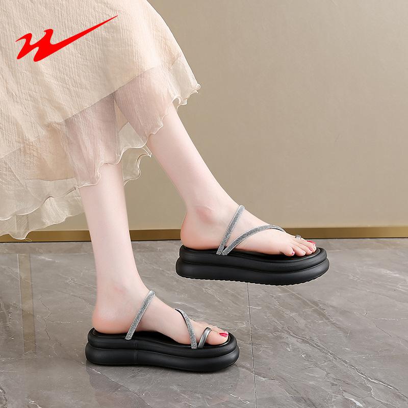 Double star eight special beach sandals new summer sandals thick sole soft sole two wear cool slippers 35