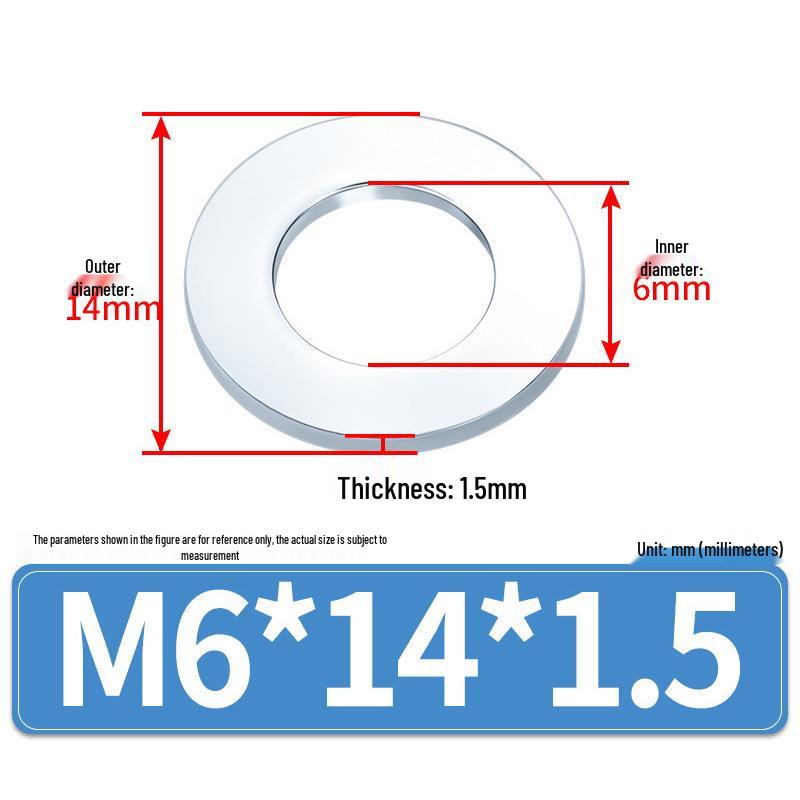 Extra Large Galvanized Metal Flat Washer (Sizes M1.6-M14)
