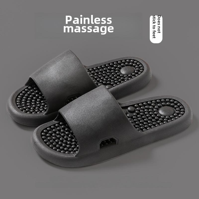 

Нескользящие акупрессурные массажные тапочки - унисекс сандалии для терапии стоп для дома и ванной комнаты 42-43 EU чёрный