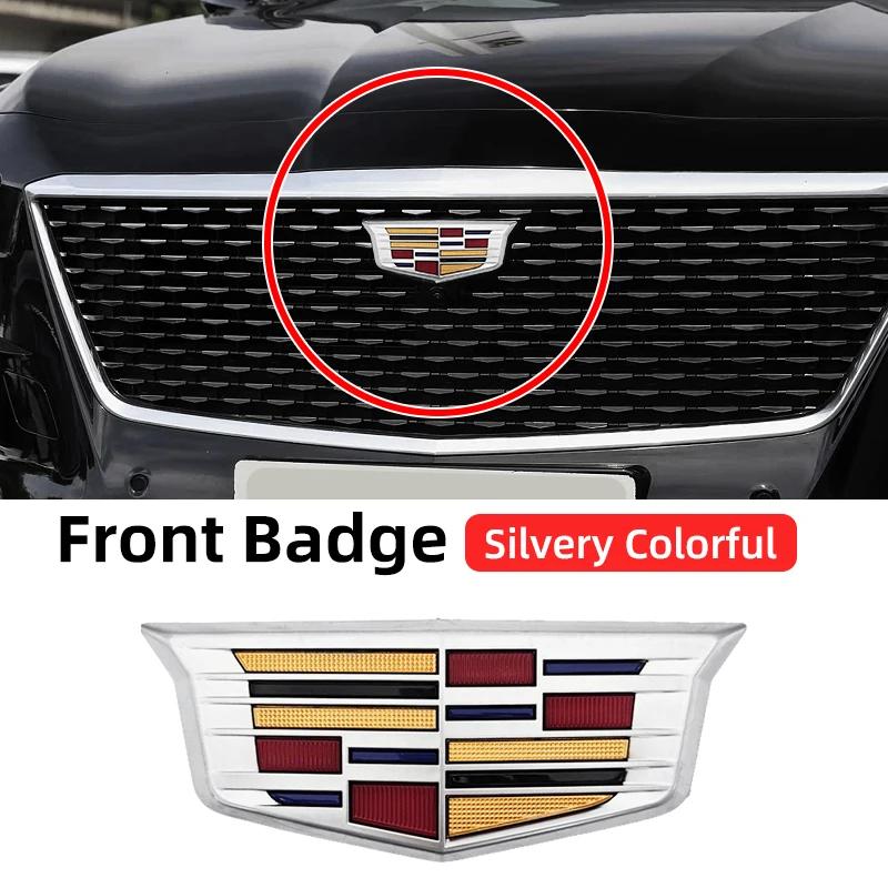 1 PZ ABS per Logo Cadillac CT4 CT5 CT6 XT4 XT5 XT6 ATS XTS Accessori Emblema Griglia Centrale Anteriore Auto Adesivo Badge Portellone Posteriore