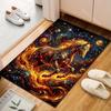 Fiery celestial horse in stars Print Carpet Rug for Living Room Bedroom Sofa Doormat Home Decor Non-slip Floor Mat