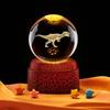 Dinosaur Cartoon 3D Crystal Ball Night Light - Luminous Glass Ornament Birthday Gift