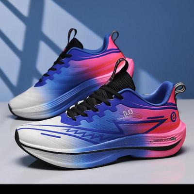 Ultralight Shock-Absorbing Carbon Plate Sneakers for Teens - Soft Sole Marathon Running Shoes for Big Kids