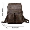Handmade Cowhide Korean Backpack Men's Casual Trend School Bag College Style Personalized Leather Men's Bag
